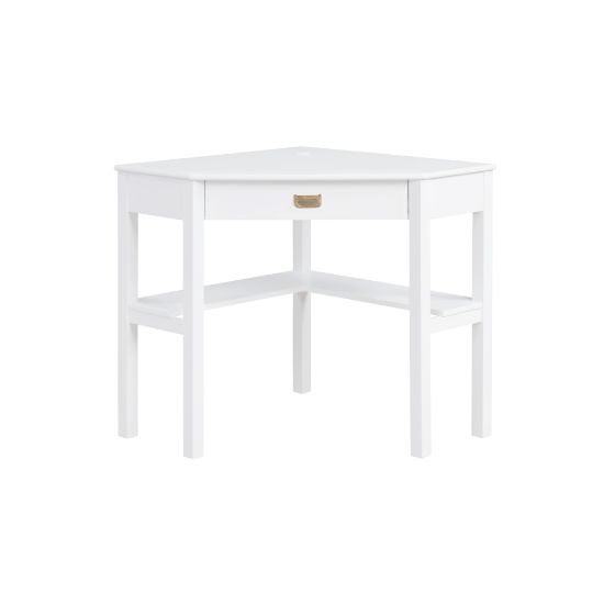 Picture of Linon Ari 29inW Home Office Corner Writing Desk, White