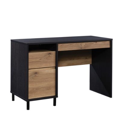 Picture of Sauder Acadia Way 47inW Single Pedestal Computer Desk, Raven Oak/Timber Oak