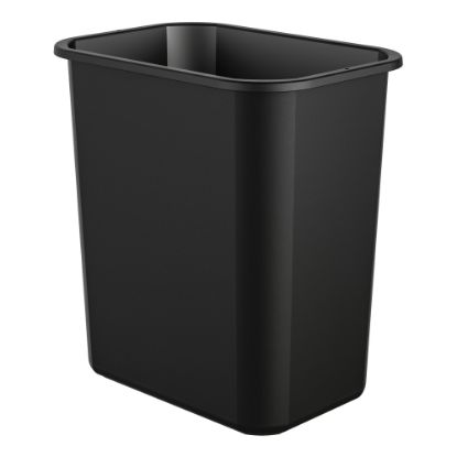 Picture of Suncast Commercial Deskside Rectangular Resin Trash Can, 7 Gallons, Black