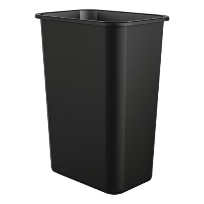 Picture of Suncast Commercial Desk-Side Rectangular Resin Trash Can, 10 Gallons, Black, Box Of 12