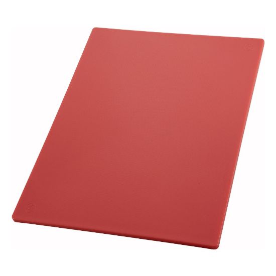 Picture of Winco Polyethylene Cutting Board, 1/2inH x 12inW x 18inD, Red