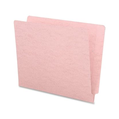 Picture of Smead Color 2-Ply End-Tab Folders, Letter Size, Straight Cut, Pink, Box Of 100