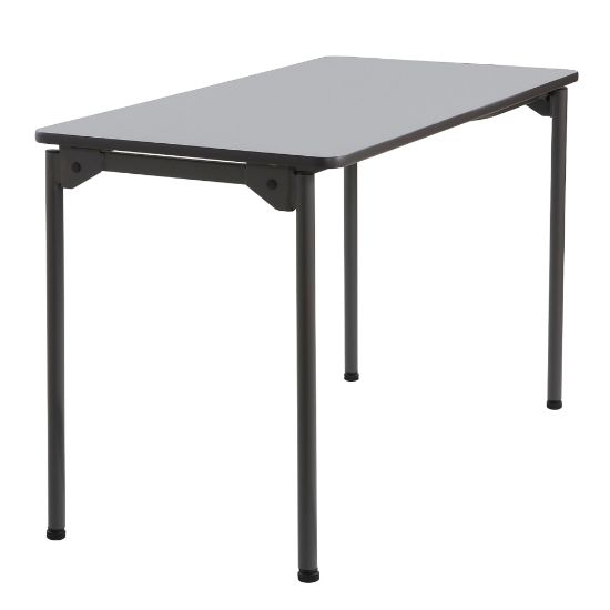 Picture of Iceberg Maxx Legroom-Series Wood Folding Table, 24inW x 48inD, Gray/Black