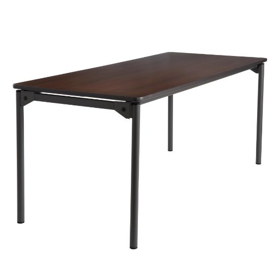 Picture of Iceberg Maxx Legroom-Series Wood Folding Table, 30inW x 60inD, Walnut/Black