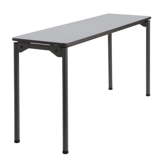 Picture of Iceberg Maxx Legroom-Series Wood Folding Table, 18inW x 60inD, Gray/Black