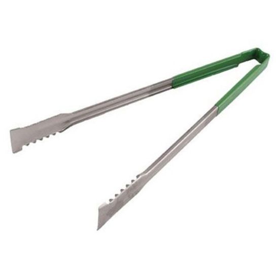 Picture of Vollrath 16in Tongs With Antimicrobial Protection, Green