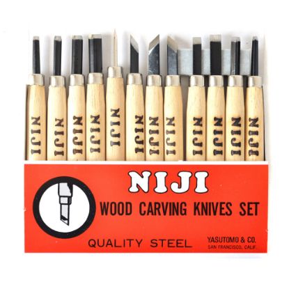 Picture of Yasutomo Niji Woodcarving Tools, Set Of 12