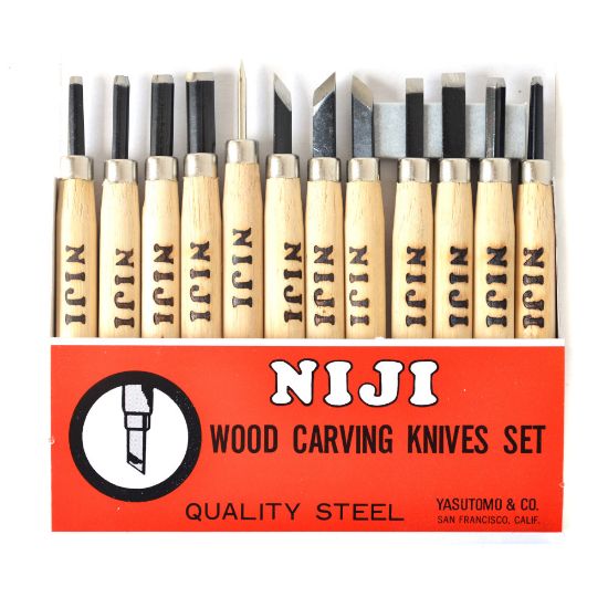 Picture of Yasutomo Niji Woodcarving Tools, Set Of 12