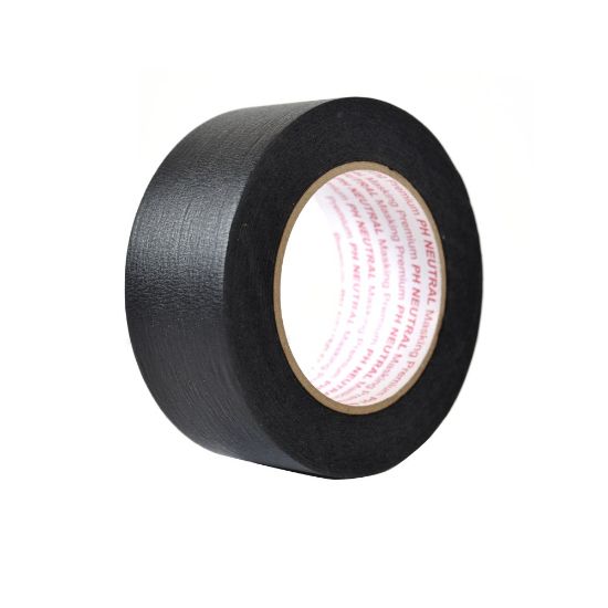 Picture of Pro Tapes Paper Masking Tape, 2in x 60 Yd., Black, Pack Of 2