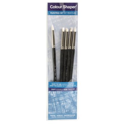 Picture of Colour Shaper Painting And Pastel Blending Tools, No. 2, Assorted Soft, Black, Set Of 5