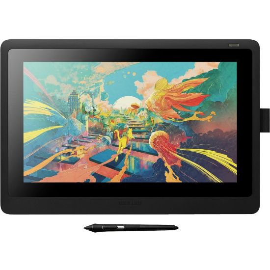 Picture of Wacom Cintiq 16 Pen Display - Graphics Tablet - 15.6in LCD - 13.60in x 7.60in - Full HD Cable - 16.7 Million Colors - 8192 Pressure Level - Pen - HDMI - PC, Mac - Black