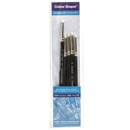 Picture of Colour Shaper Painting And Pastel Blending Tools, No. 0, Assorted Soft, Black, Set Of 5