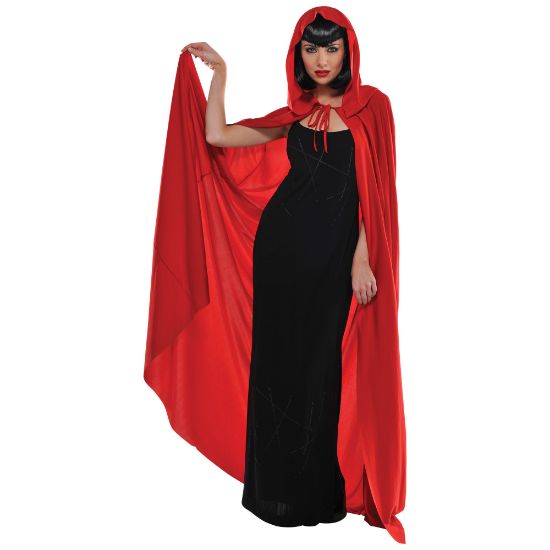 Picture of Amscan Adults Hooded Cape, Red