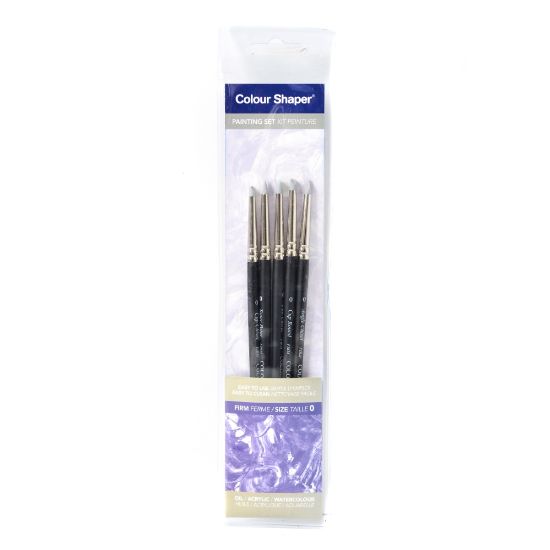 Picture of Colour Shaper Painting And Pastel Blending Tools, No. 0, Assorted Firm, Black, Set Of 5