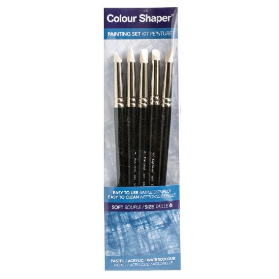 Picture of Colour Shaper Painting And Pastel Blending Tools, No. 6, Assorted Soft, Black, Set Of 5