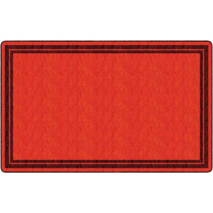 Picture of Flagship Carpets Double-Border Rectangular Rug, 90in x 144in, Red