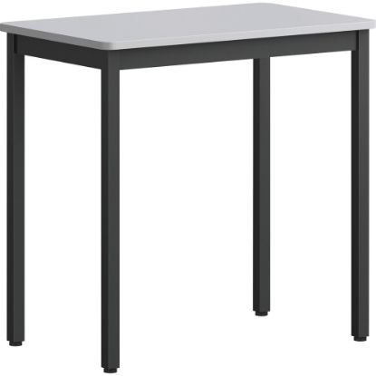 Picture of Lorell Melamine/Steel Utility Table, 30inH x 30inW x 18-1/8inD, Gray/Black