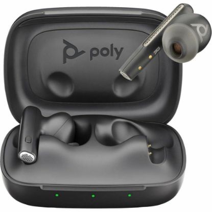 Picture of Poly Voyager Free 60 UC Earset - Microsoft Teams Certification - Google Assistant, Siri - Stereo - True Wireless - Bluetooth - 98.4 ft - 20 Hz - 20 kHz - Earbud - Binaural - In-ear - Carbon Black