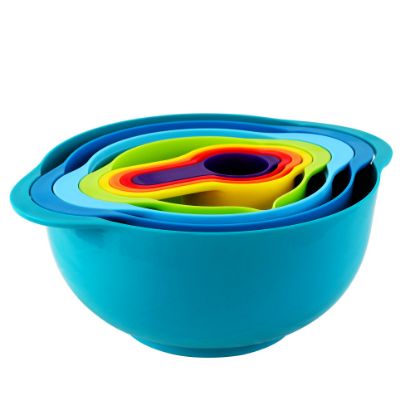 Picture of MegaChef Mixing Bowl And Measuring Cup Set, Assorted Colors