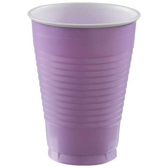 Picture of Amscan 436811 Plastic Cups, 12 Oz, Lavender, 50 Cups Per Pack, Case Of 3 Packs