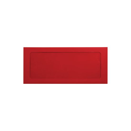 Picture of LUX #10 Envelopes, Full-Face Window, Peel & Press Closure, Ruby Red, Pack Of 50