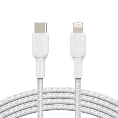 Picture of Belkin BoostCharge Braided USB-C To Lightning Cable, 1m/3.3ft, Black