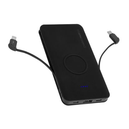 Picture of ChargeHub GO+ Powerbank With Wireless Charging Pad, Black, CRG-WPB-C-001