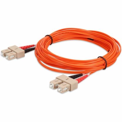 Picture of AddOn 9m SC OM1 Orange Patch Cable - Patch cable - SC/UPC multi-mode (M) to SC/UPC multi-mode (M) - 9 m - fiber optic - duplex - 62.5 / 125 micron - OM1 - halogen-free - orange