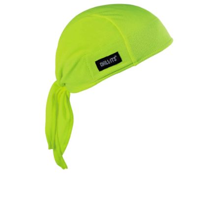 Picture of Ergodyne Chill-Its 6615 High-Performance Dew Rags, Lime, Pack Of 6 Dew Rags