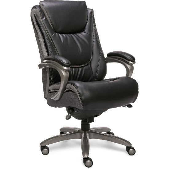 Picture of Serta Big & Tall Smart Layers Blissfully Ergonomic Bonded Leather High-Back Chair, Black/Gray