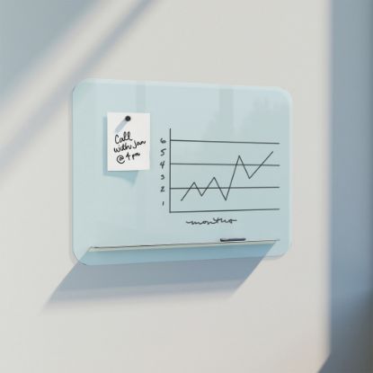 Picture of U Brands Frameless Magnetic Dry-Erase Board, Glass, 24in X 18in (Actual Size 23in x 17in)