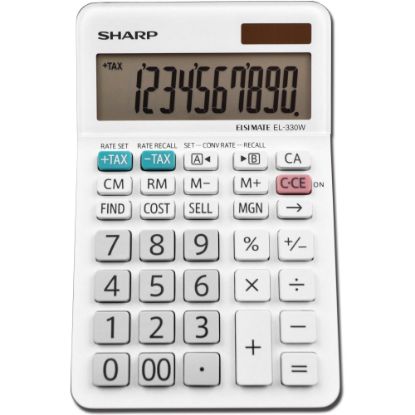 Picture of Sharp White Series Desktop Calculator, EL-330WB