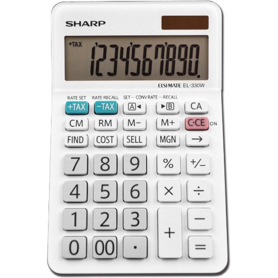 Picture of Sharp White Series Desktop Calculator, EL-330WB