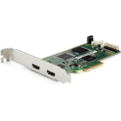 Picture of StarTech PCIe HDMI Capture Card, 4K 60Hz PCI Express HDMI 2.0 Capture Card w/ HDR10, PCIe x4 Video Recorder/Live Streaming for Desktop - PCIe HDMI capture card to record 4K video to desktop PC - HDMI 2.0/4096e