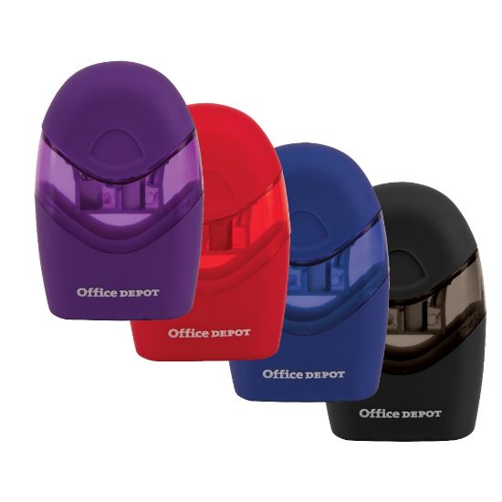 Picture of Office Depot Brand Double-Hole Manual Pencil Sharpener, Assorted Colors