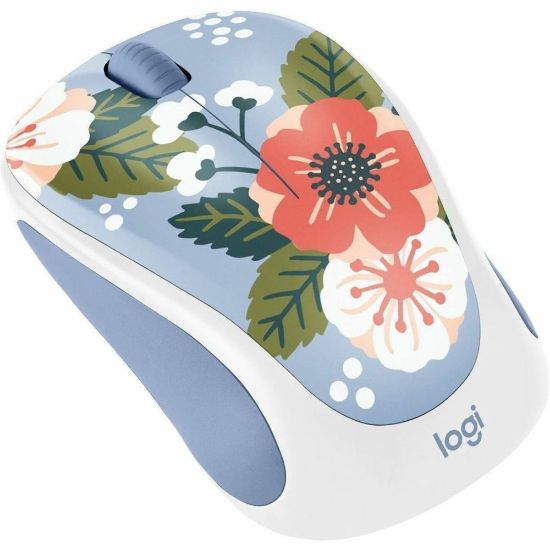 Picture of Logitech Design Collection Limited Edition Wireless Mouse - Optical - Wireless - Radio Frequency - 2.40 GHz - USB - 1000 dpi - Scroll Wheel - Small Hand/Palm Size - Right-handed