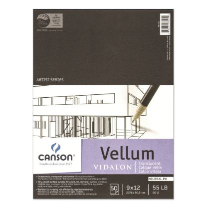 Picture of Canson Vidalon Tracing Vellum Pad, 9in x 12in, Pack Of 50 Sheets