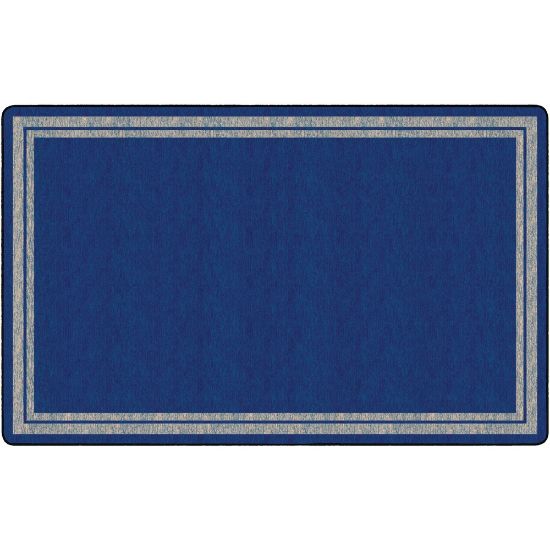 Picture of Flagship Carpets Double-Border Rectangular Rug, 90in x 144in, Light Blue