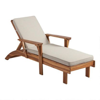 Picture of Linon Keir Outdoor Chaise, Natural/Antique White