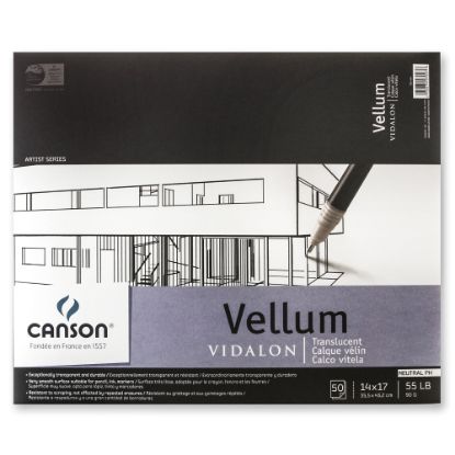 Picture of Canson Vidalon Tracing Vellum Pad, 14in x 17in, Pack Of 50 Sheets