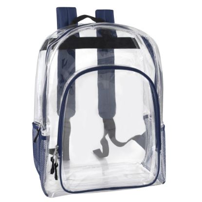 Picture of Trailmaker Heavy-Duty Clear Backpack, Navy Trim