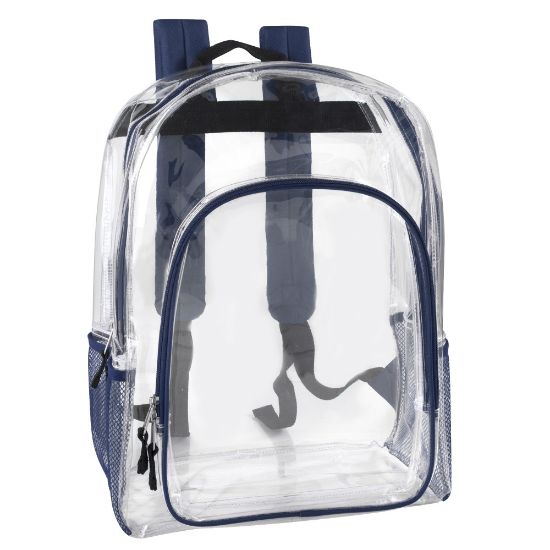 Picture of Trailmaker Heavy-Duty Clear Backpack, Navy Trim