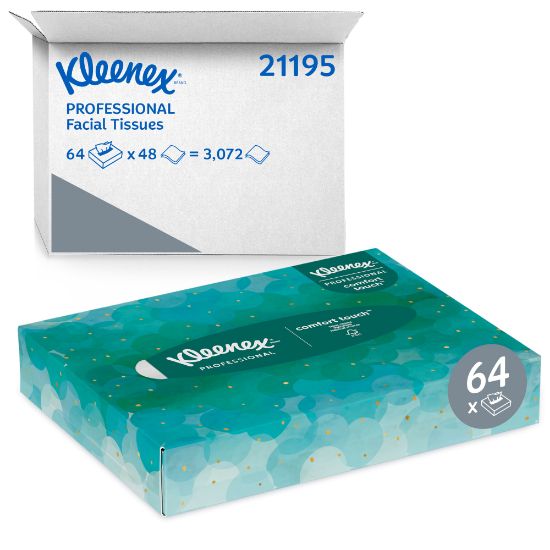 Picture of Kleenex Professional 2-Ply Facial Tissue, White, 40 Sheets Per Box, Carton Of 48 Boxes