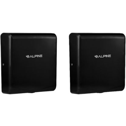 Picture of Alpine Industries Willow Commercial High-Speed Automatic Electric Hand Dryers, Black, Pack Of 2 Dryers