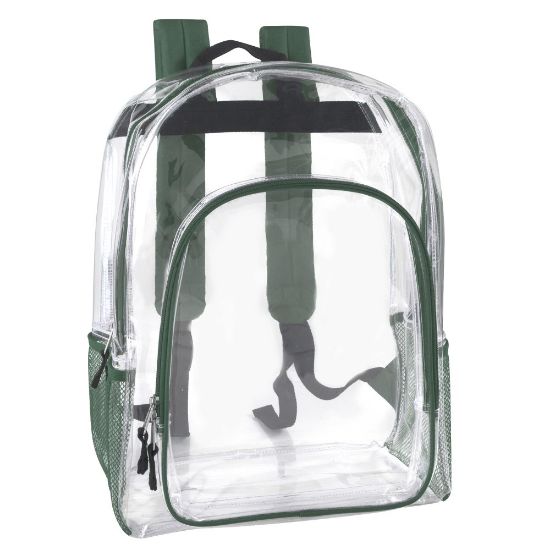 Picture of Trailmaker Heavy-Duty Clear Backpack, Green Trim