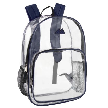 Picture of Summit Ridge Heavy-Duty Clear Backpack, Navy Trim