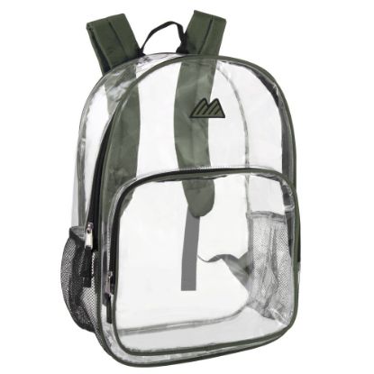 Picture of Summit Ridge Heavy-Duty Clear Backpack, Green Trim