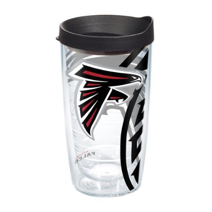 Picture of Tervis NFL Tumbler With Lid, 16 Oz, Atlanta Falcons, Clear