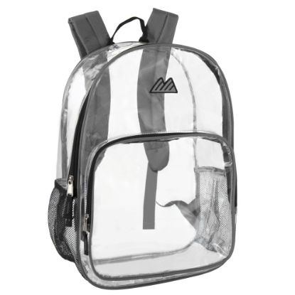 Picture of Summit Ridge Heavy-Duty Clear Backpack, Gray Trim