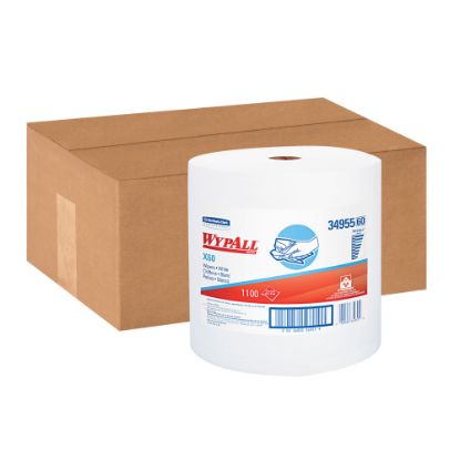 Picture of Kimberly-Clark WYPALL X60 Wipers Jumbo Roll, Unscented, 12 1/2in x 13 2/5in